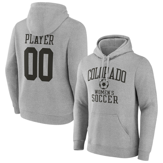 Men's  Gray Colorado Buffaloes Women's Soccer Pick-A-Player NIL Gameday Tradition Pullover Hoodie