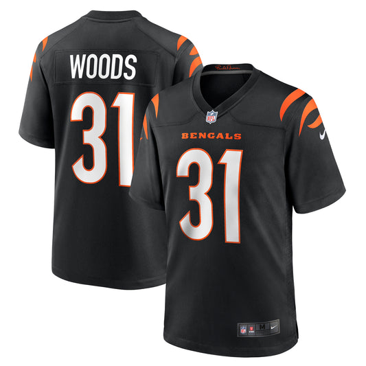 Men's Nike Ickey Woods Black Cincinnati Bengals Retired Player Game Jersey