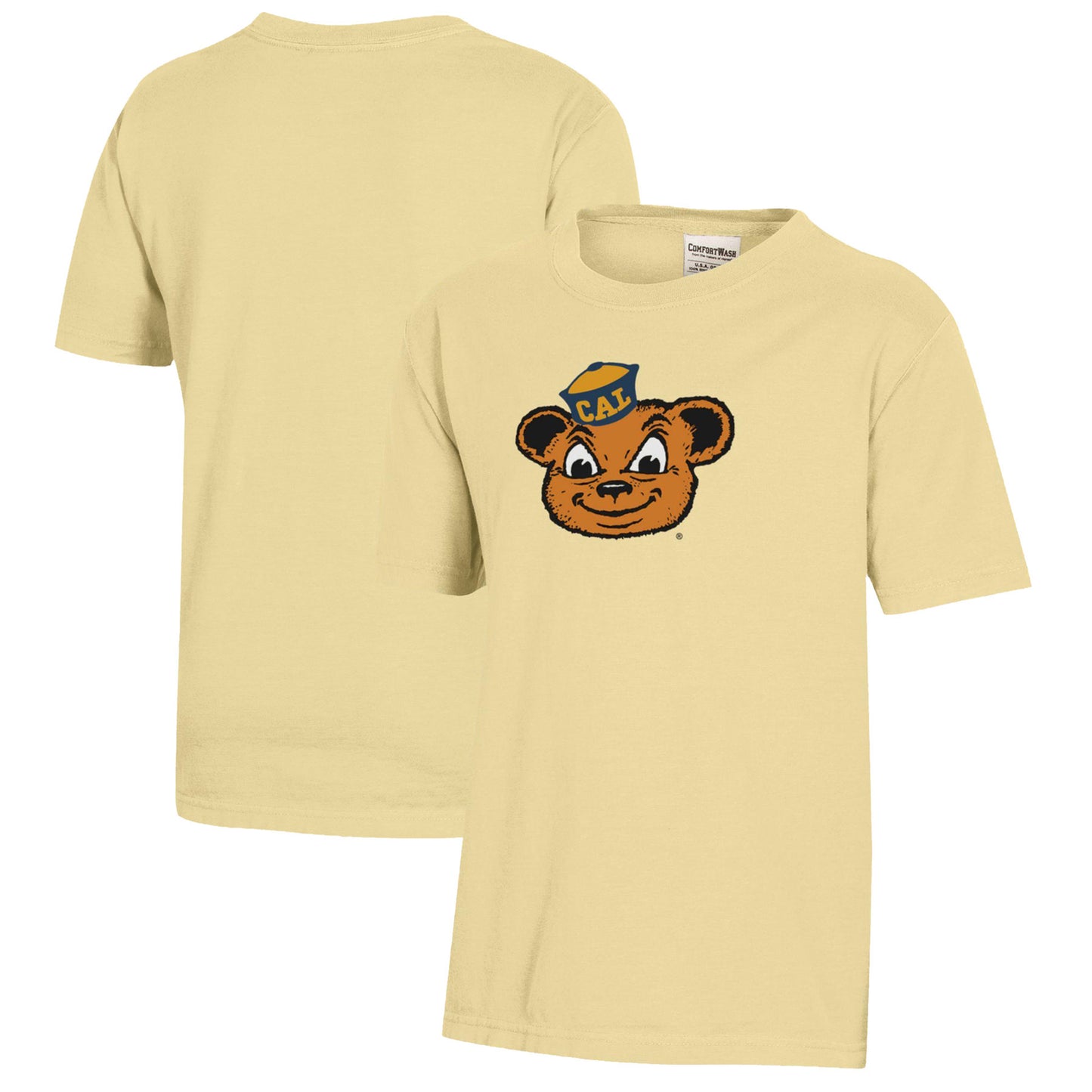 Youth  Gold Cal Bears Logo Comfort Wash T-Shirt