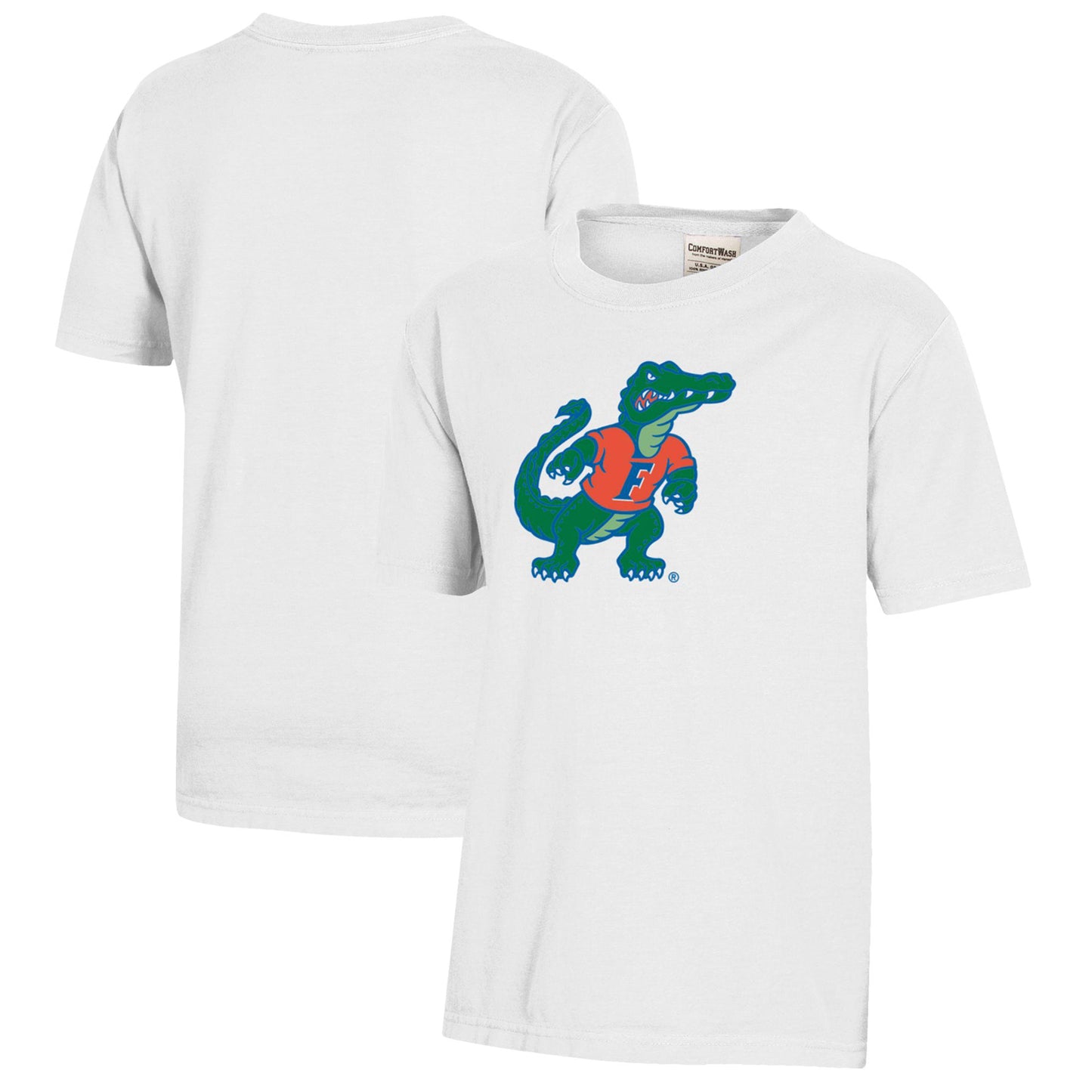 Youth  White Florida Gators Logo Comfort Wash T-Shirt