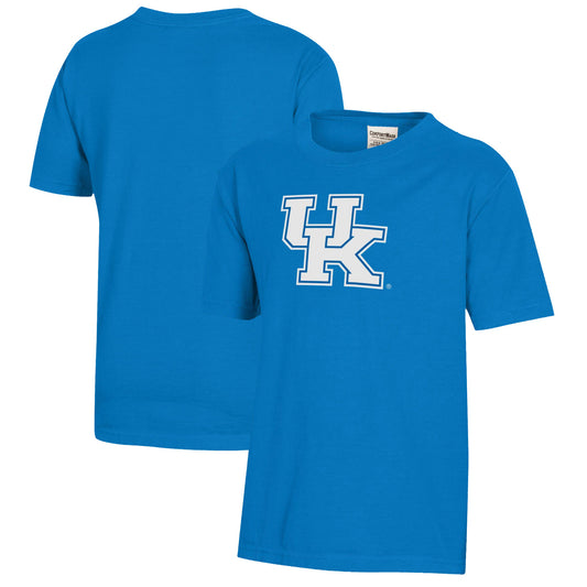 Youth  Royal Kentucky Wildcats Logo Comfort Wash T-Shirt