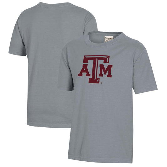 Youth  Gray Texas A&M Aggies Logo Comfort Wash T-Shirt