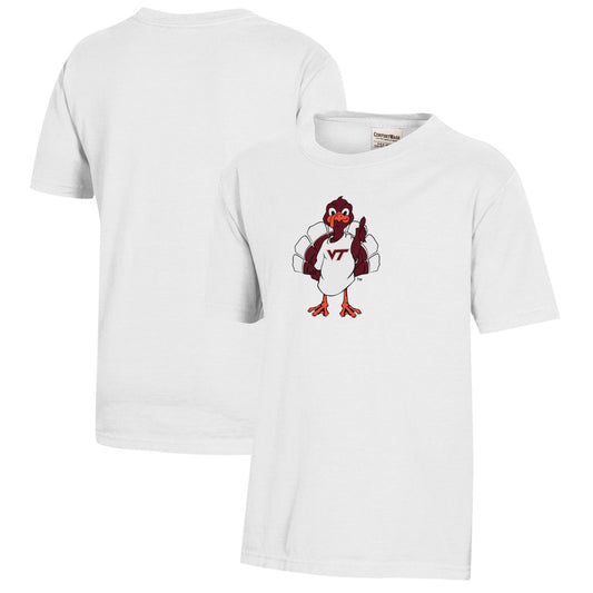 Youth  White Virginia Tech Hokies Logo Comfort Wash T-Shirt