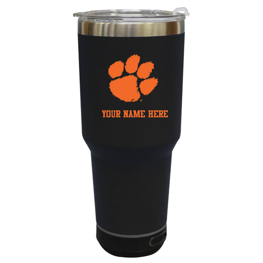 The Memory Company  Clemson Tigers Personalized 30oz. Stainless Steel Bluetooth Tumbler