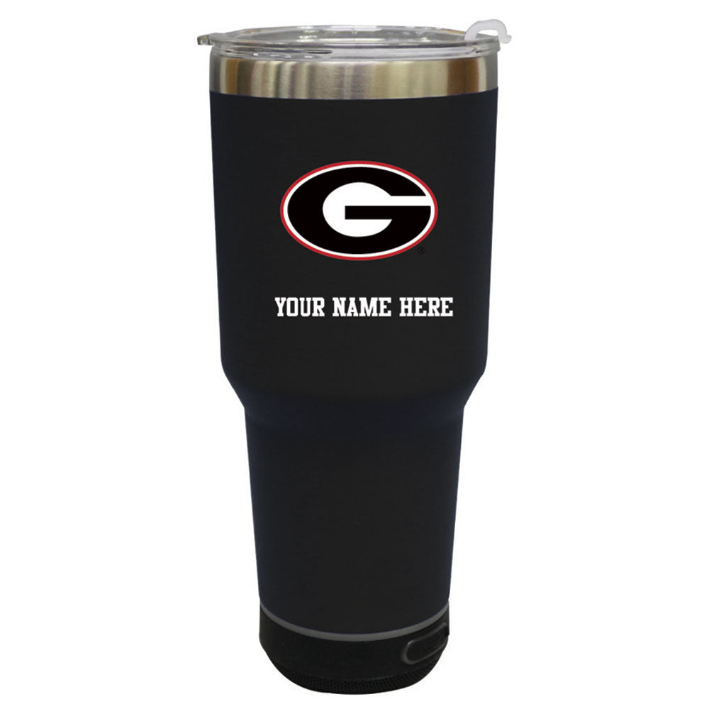 The Memory Company  Georgia Bulldogs Personalized 30oz. Stainless Steel Bluetooth Tumbler