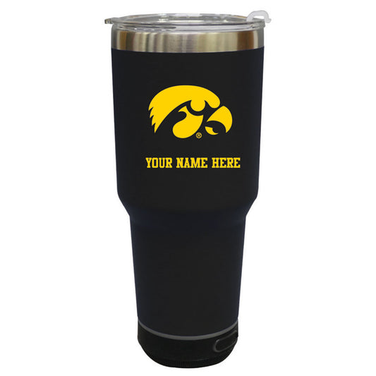 The Memory Company  Iowa Hawkeyes Personalized 30oz. Stainless Steel Bluetooth Tumbler