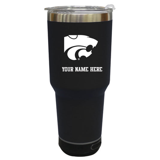 The Memory Company  Kansas State Wildcats Personalized 30oz. Stainless Steel Bluetooth Tumbler