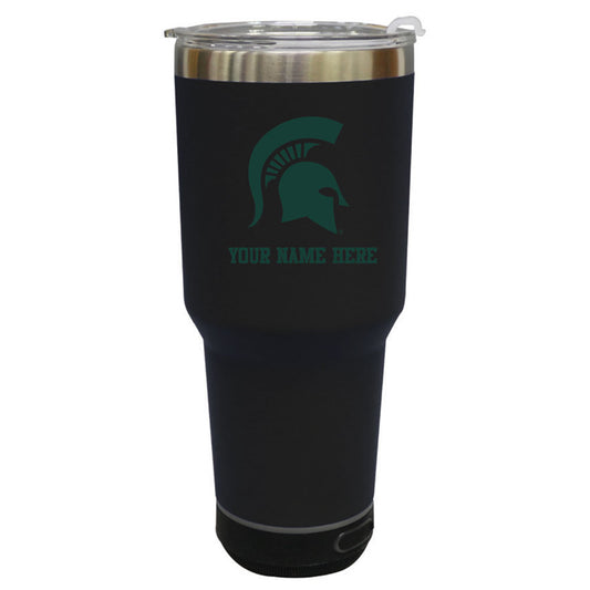The Memory Company  Michigan State Spartans Personalized 30oz. Stainless Steel Bluetooth Tumbler