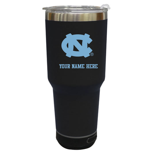 The Memory Company  North Carolina Tar Heels Personalized 30oz. Stainless Steel Bluetooth Tumbler