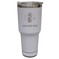 The Memory Company  White Clemson Tigers Personalized 30oz. Stainless Steel Bluetooth Tumbler