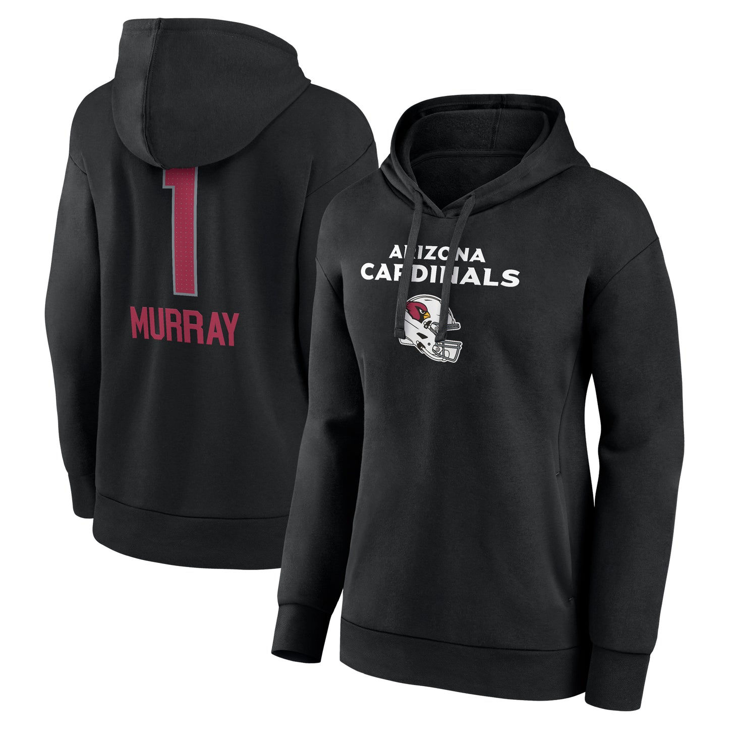 Women's Kyler Murray Black Arizona Cardinals Team Wordmark Name & Number Pullover Hoodie