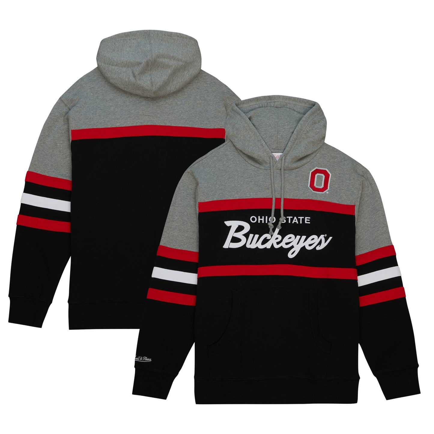 Men's Mitchell & Ness Black Ohio State Buckeyes Head Coach Pullover Hoodie
