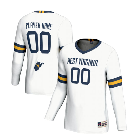 Youth GameDay Greats  White West Virginia Mountaineers NIL Pick-A-Player Lightweight Volleyball Jersey