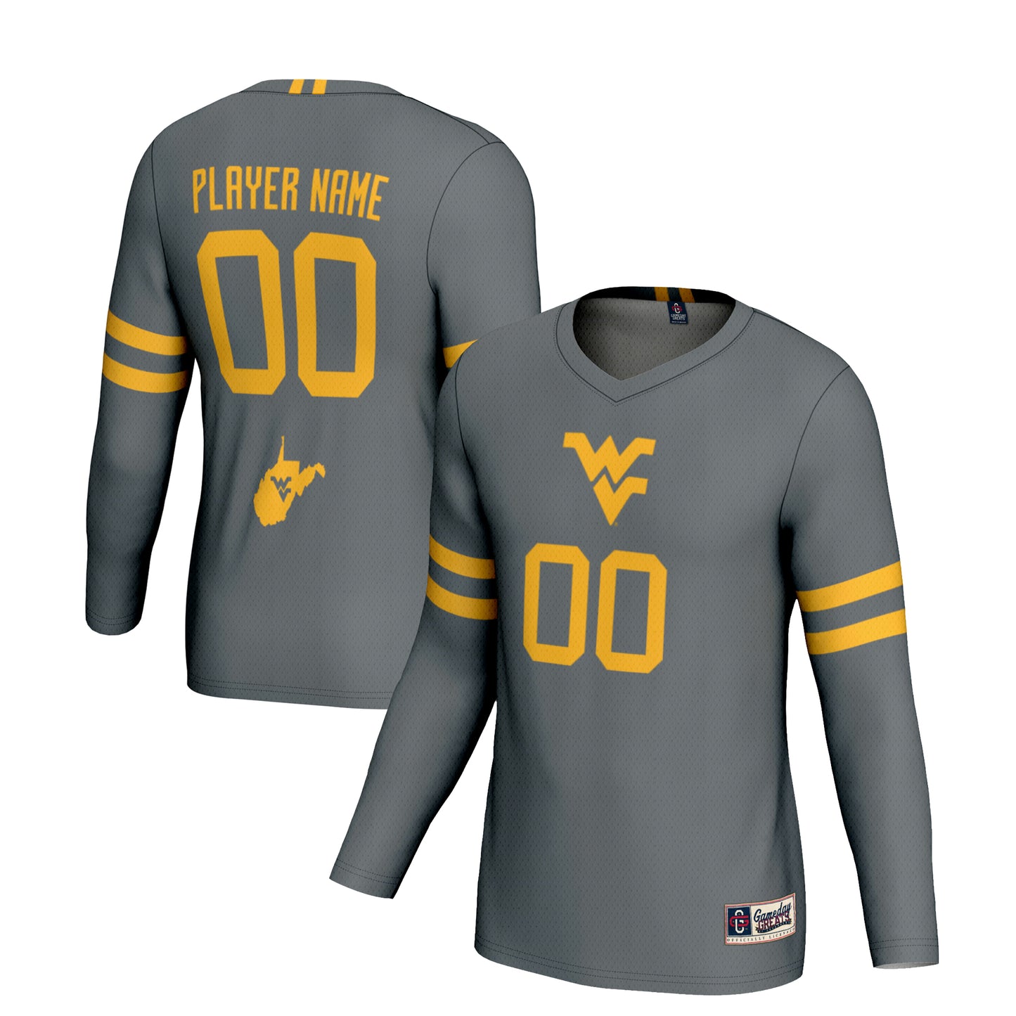 Youth GameDay Greats  Gray West Virginia Mountaineers NIL Pick-A-Player Lightweight Volleyball Jersey