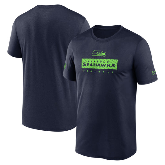 Men's Nike College Navy Seattle Seahawks Sideline Legend Performance T-Shirt