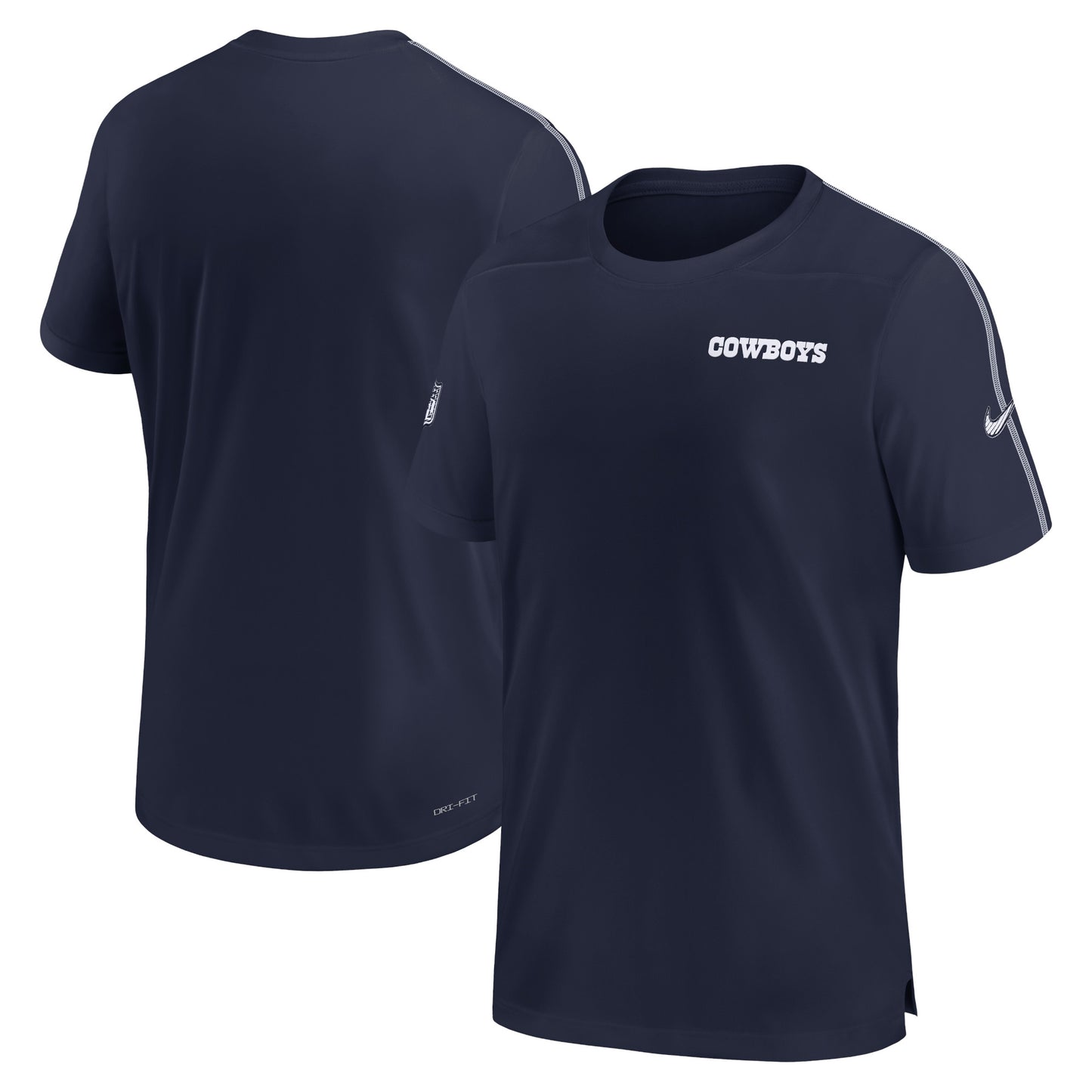 Men's Nike Navy Dallas Cowboys 2024 Sideline Coach UV Performance T-Shirt