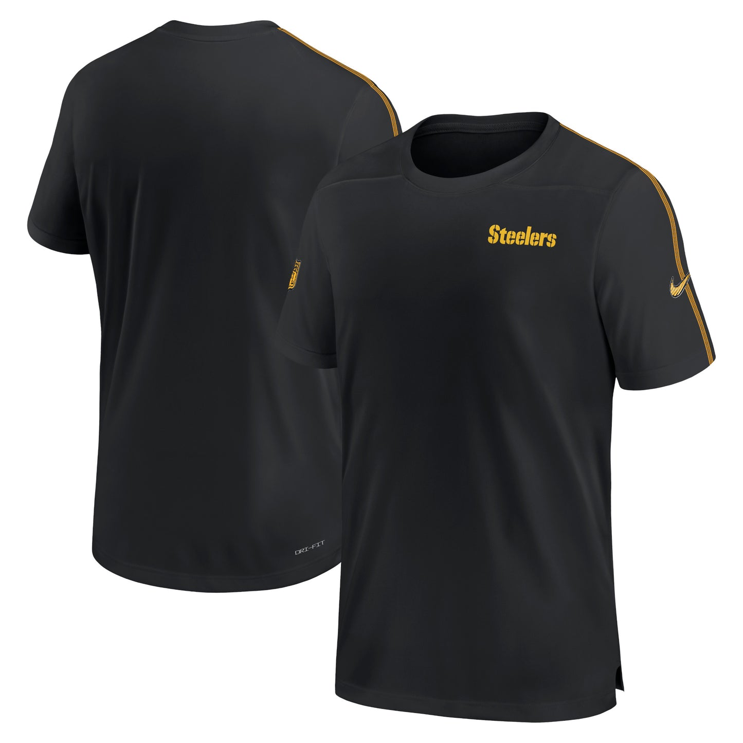 Men's Nike Black Pittsburgh Steelers 2024 Sideline Coach UV Performance T-Shirt