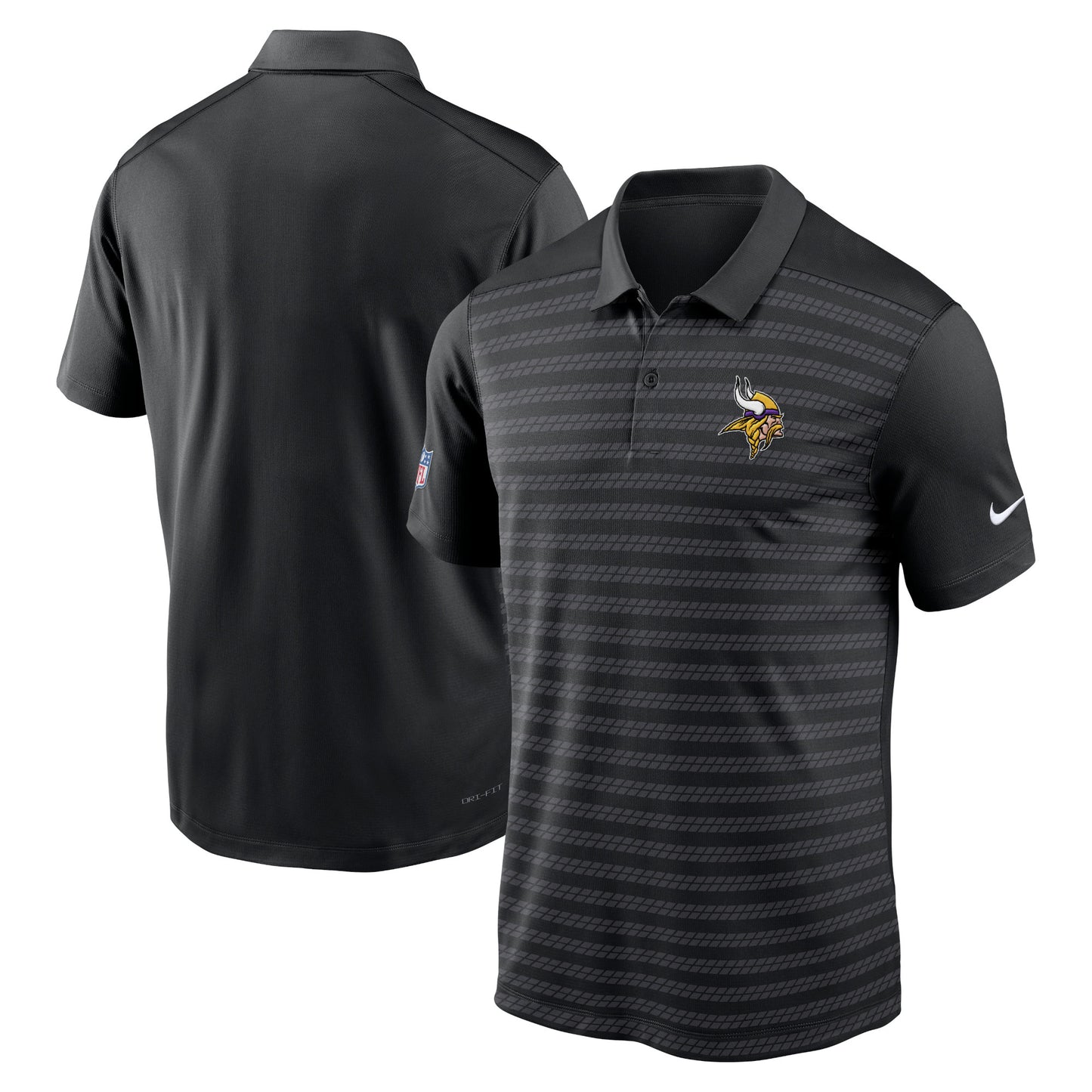 Men's Nike Black Minnesota Vikings 2024 Sideline Victory Performance Polo