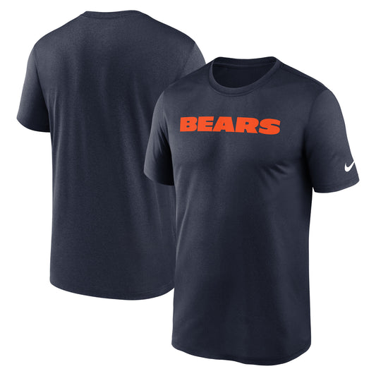 Men's Nike Blue Chicago Bears Primetime Legend Wordmark Performance T-Shirt