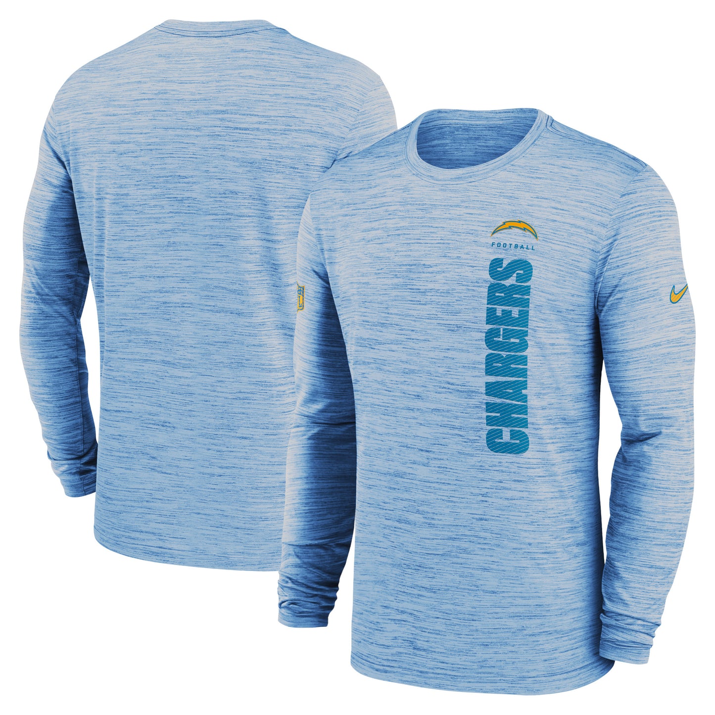 Men's Nike Powder Blue Los Angeles Chargers 2024 Sideline Velocity Performance Long Sleeve T-Shirt