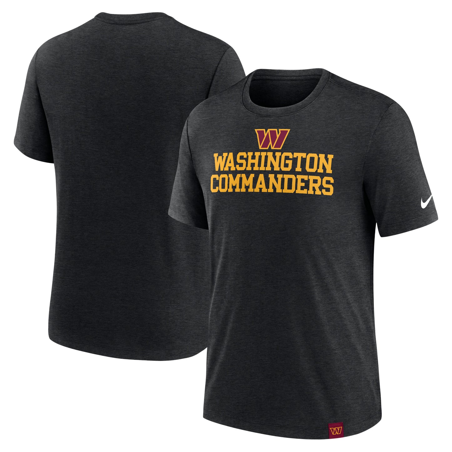 Men's Nike Heather Black Washington Commanders Blitz Tri-Blend T-Shirt