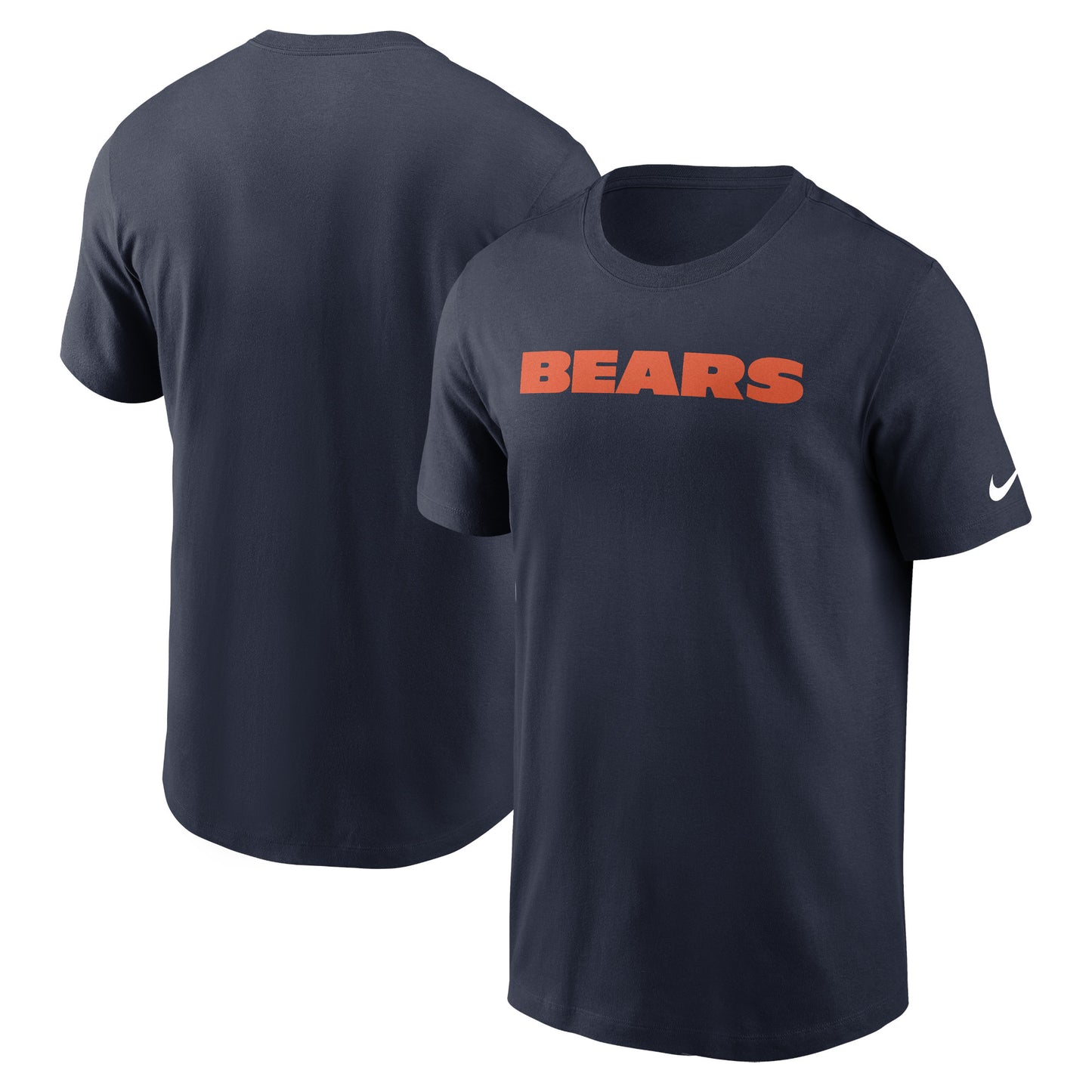 Men's Nike Navy Chicago Bears Primetime Wordmark Essential T-Shirt