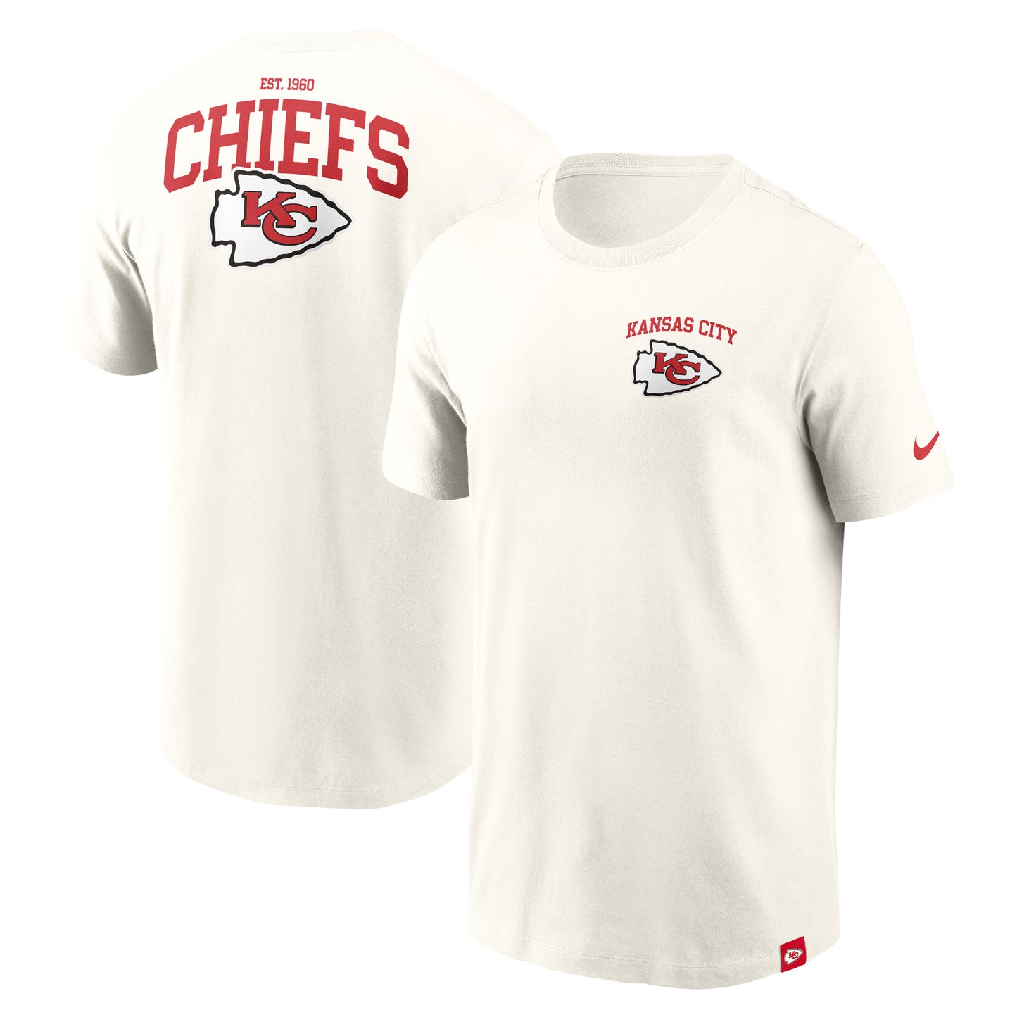 Men's Nike Cream Kansas City Chiefs Blitz Essential T-Shirt