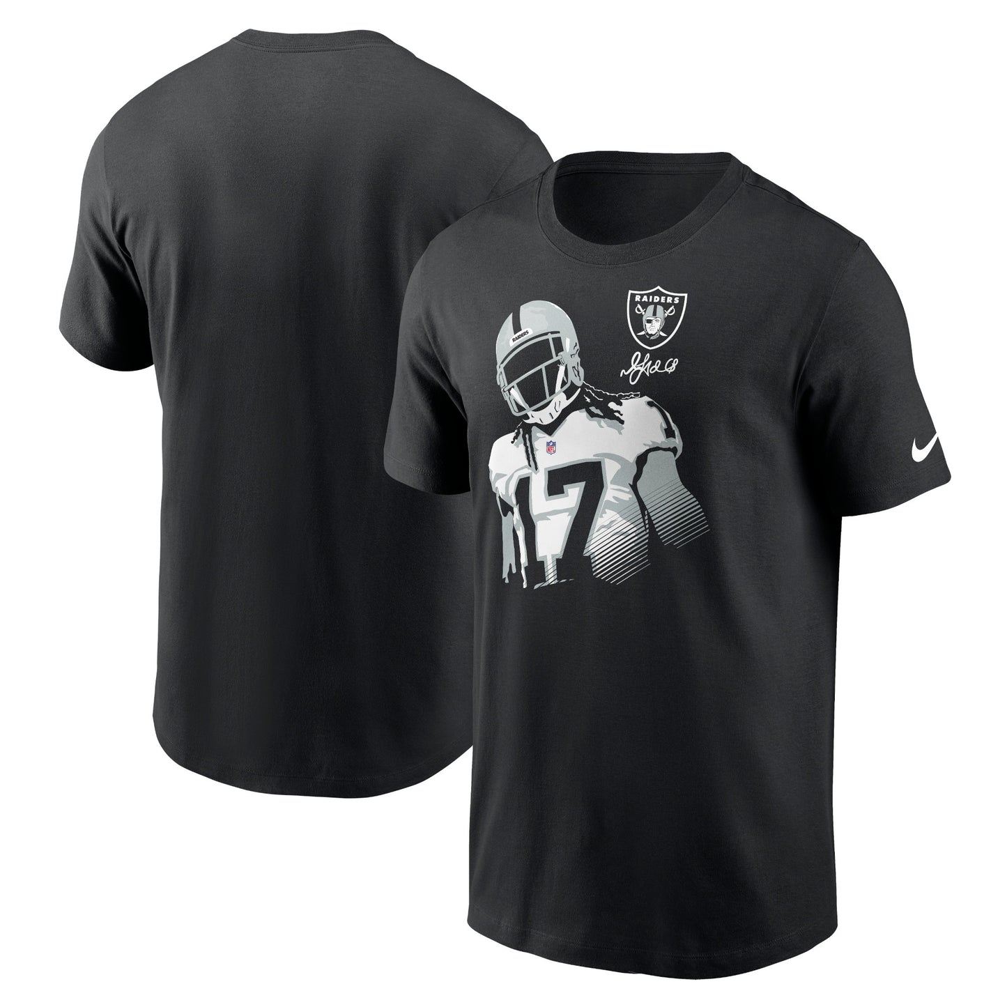 Men's Nike Davante Adams Black Las Vegas Raiders Player Graphic T-Shirt