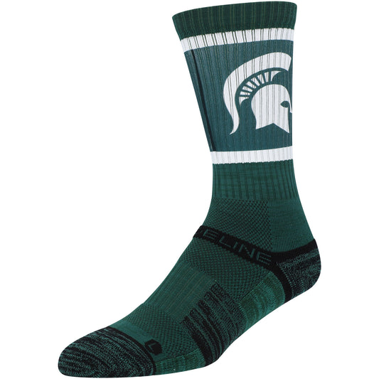 Unisex Strideline Michigan State Spartans Premium Primary Logo Crew Socks