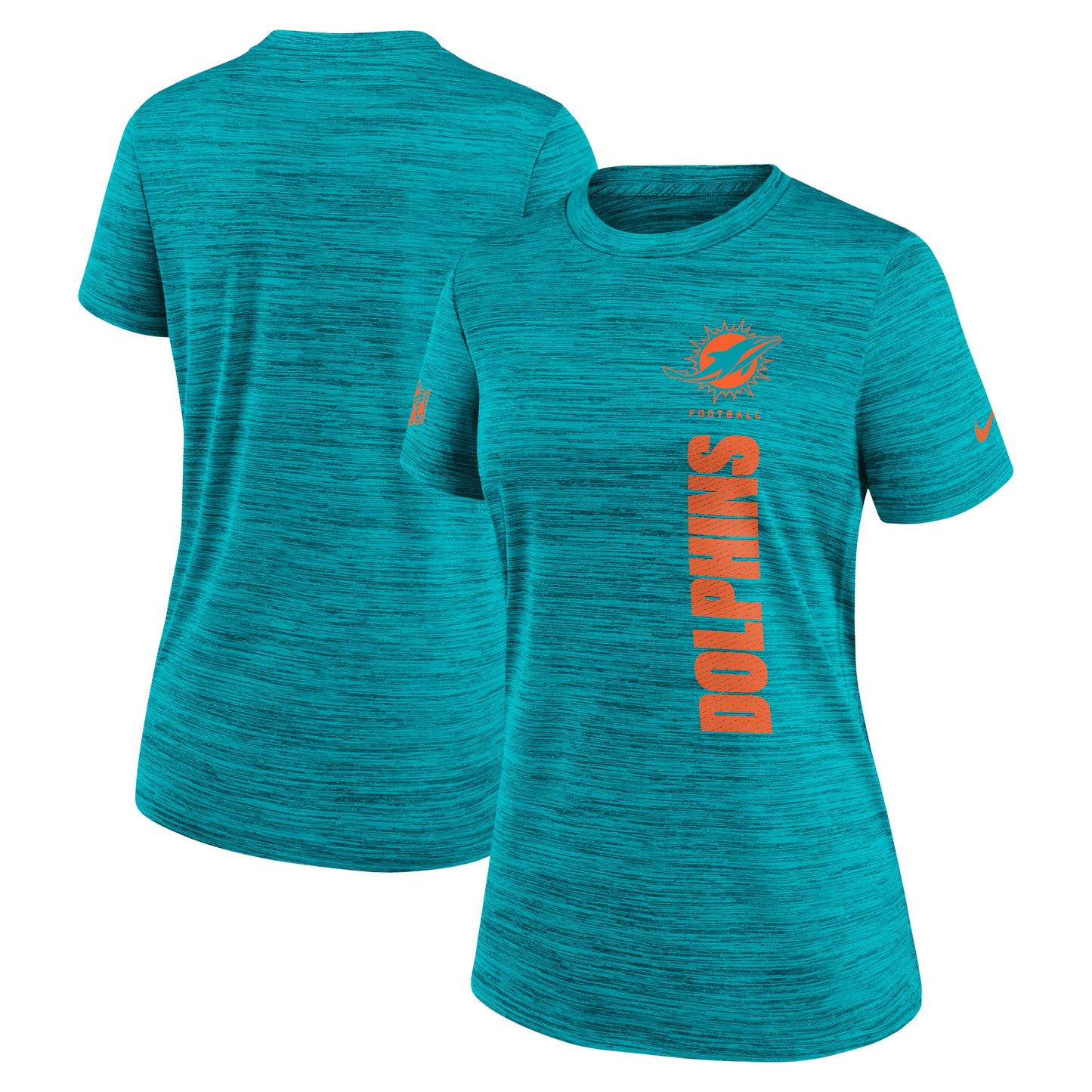 Women's Nike Aqua Miami Dolphins Velocity Performance T-Shirt