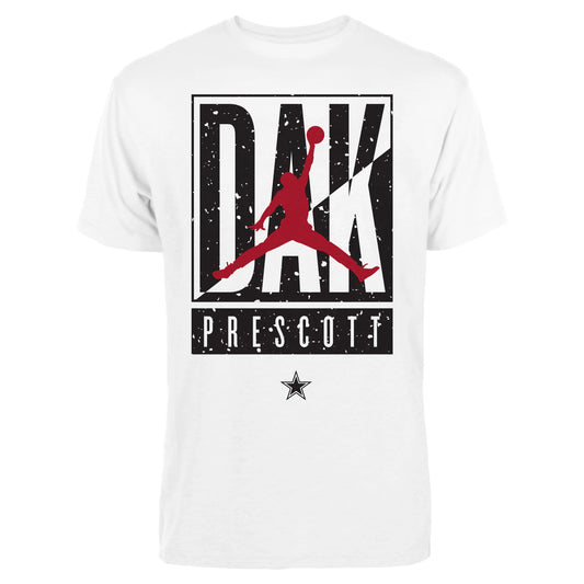 Men's Jordan Brand Dak Prescott White Dallas Cowboys Cut Box Graphic T-Shirt