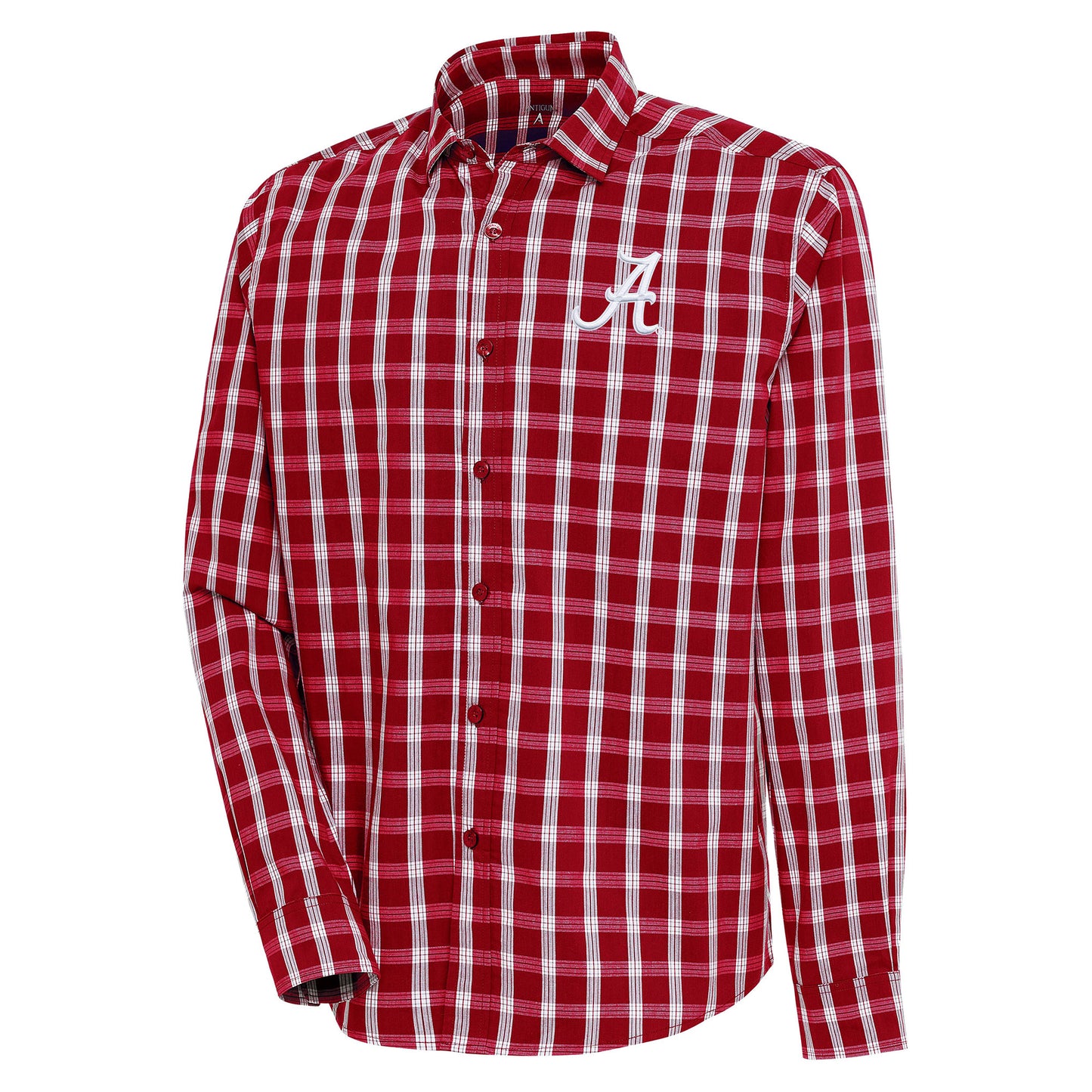 Men's Antigua Crimson Alabama Crimson Tide Carry Long Sleeve Button-Up Shirt