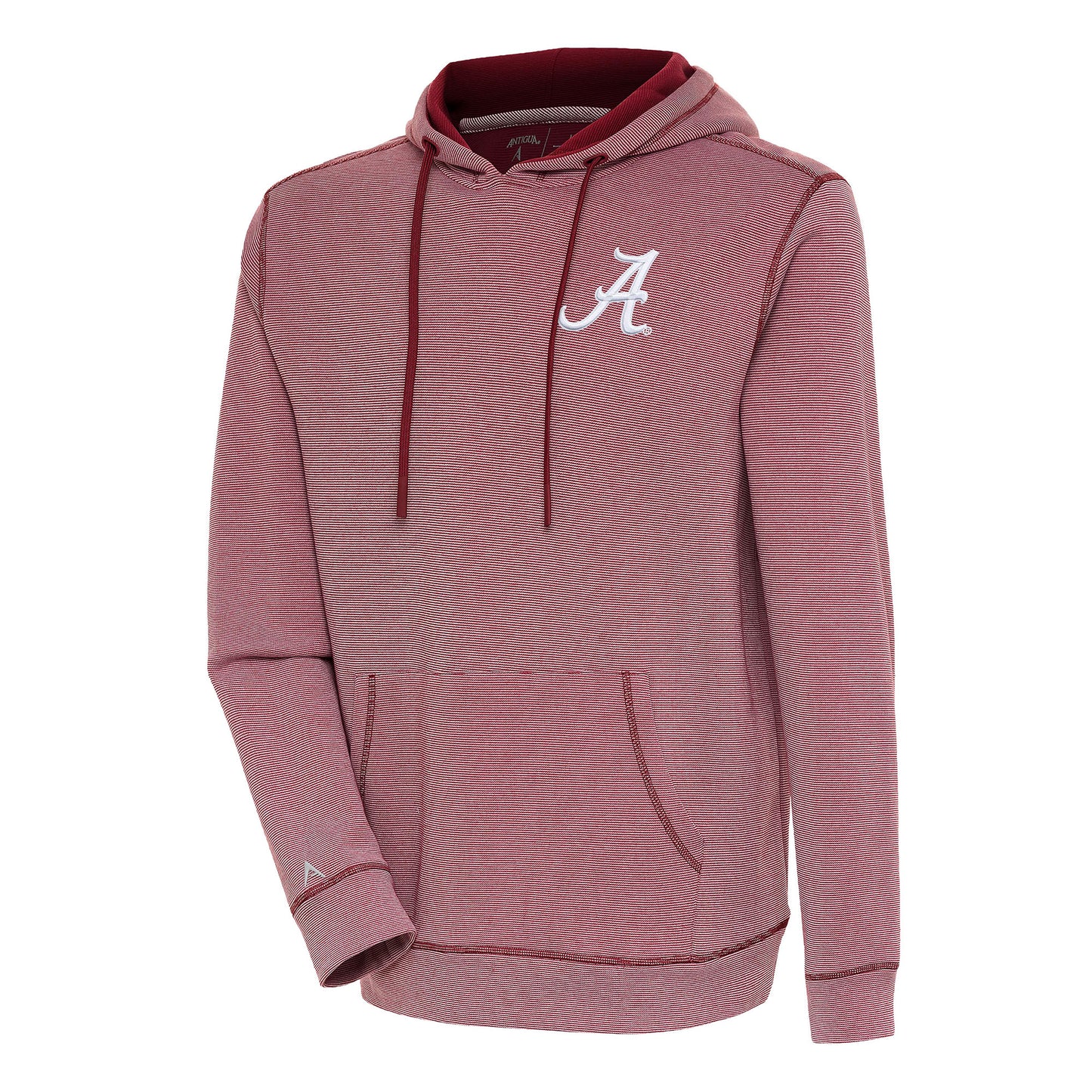 Men's Antigua Crimson Alabama Crimson Tide Axe Bunker Tri-Blend Pullover Hoodie