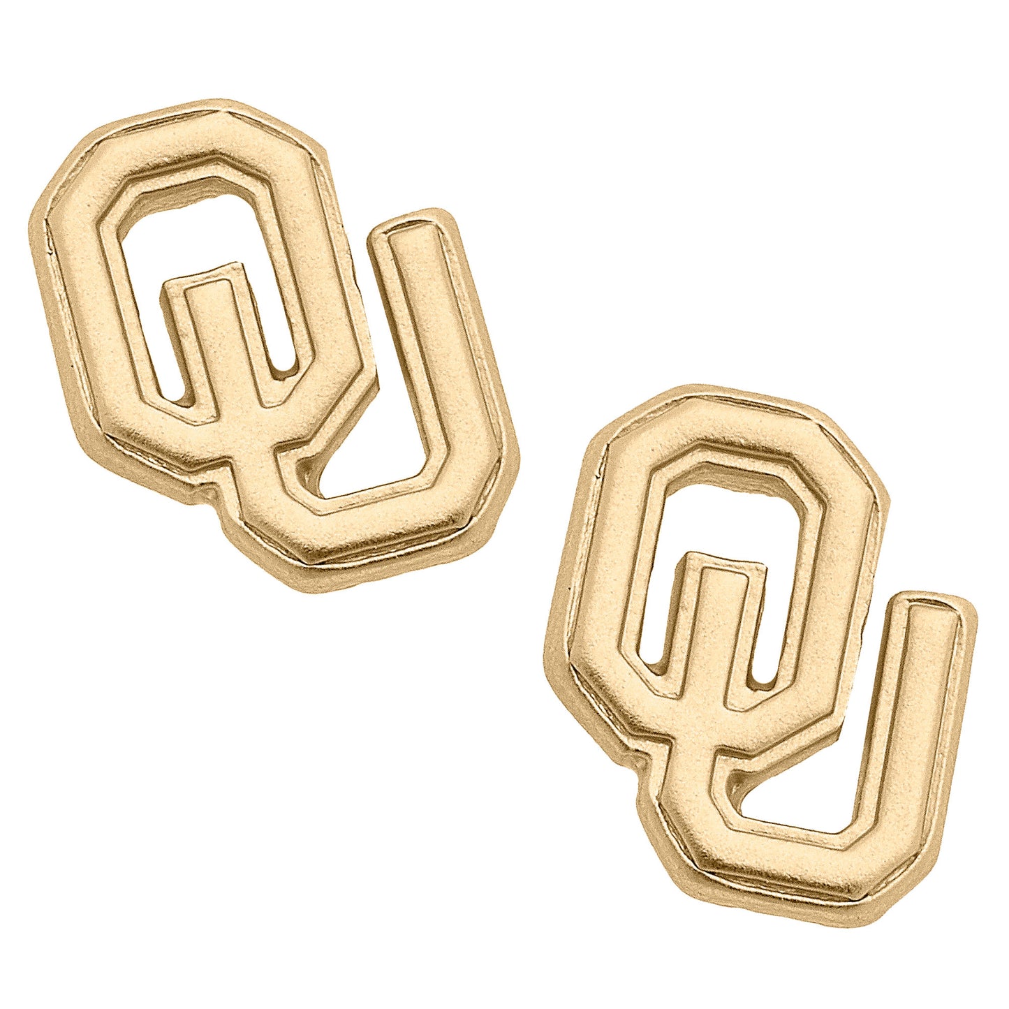 Women's Oklahoma Sooners 24K Gold Plated Stud Earrings