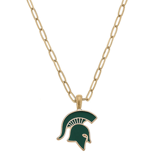 Women's Michigan State Spartans Enamel Pendant Necklace