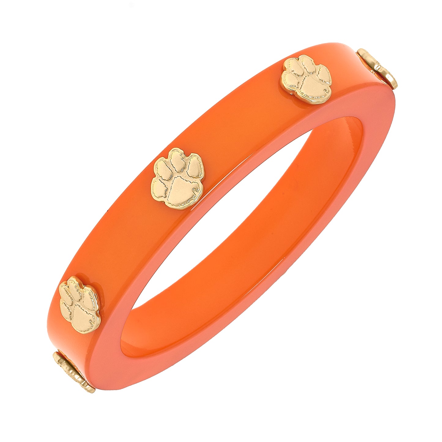 Women's Clemson Tigers Resin Logo Bangle