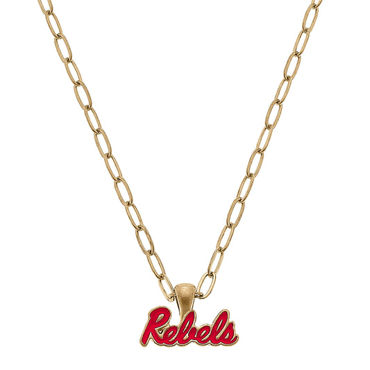 Women's Ole Miss Rebels Enamel Pendant Necklace