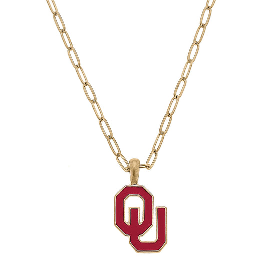 Women's Oklahoma Sooners Enamel Pendant Necklace