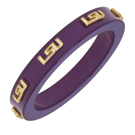 Women's LSU Tigers Resin Logo Bangle