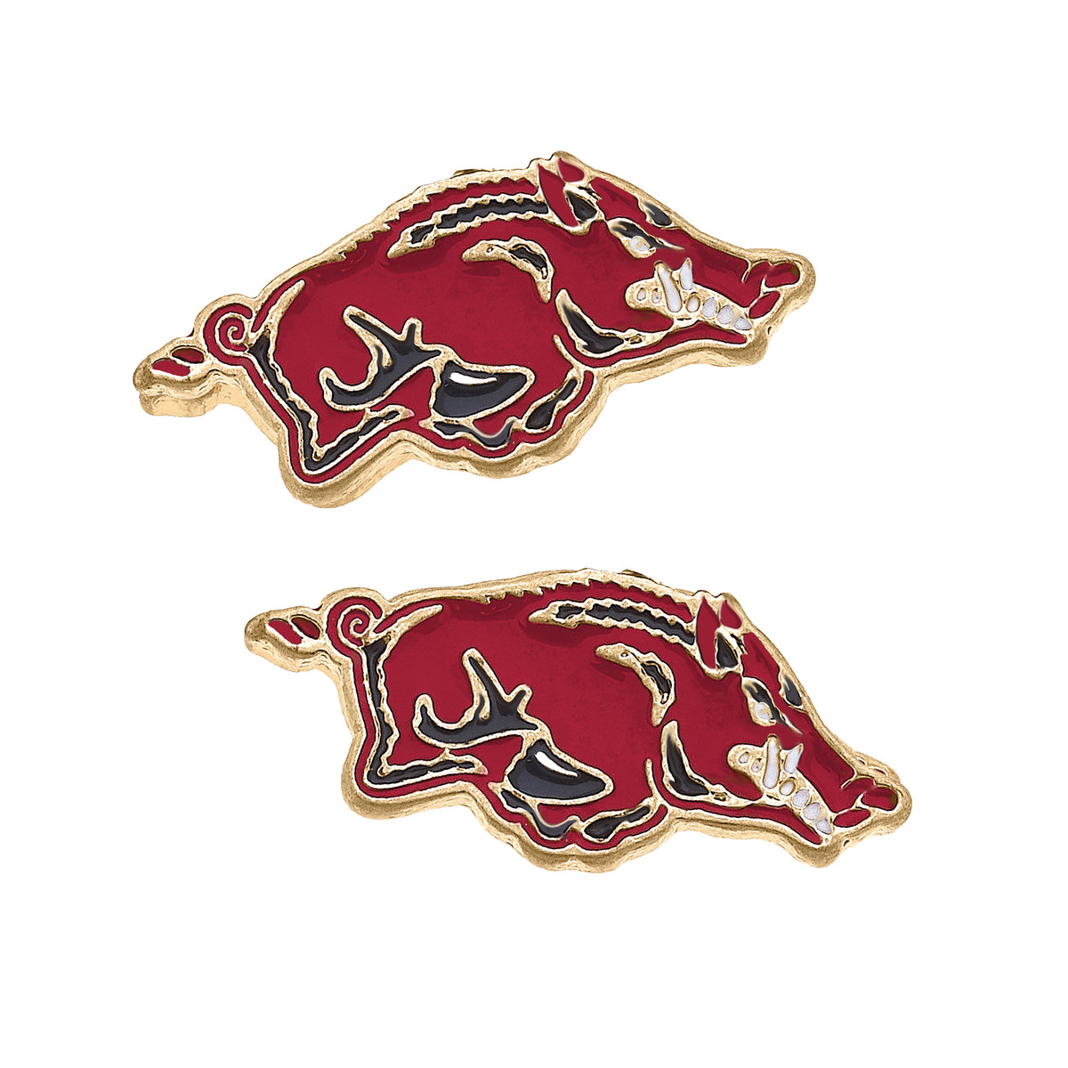 Women's Arkansas Razorbacks Enamel Stud Earrings