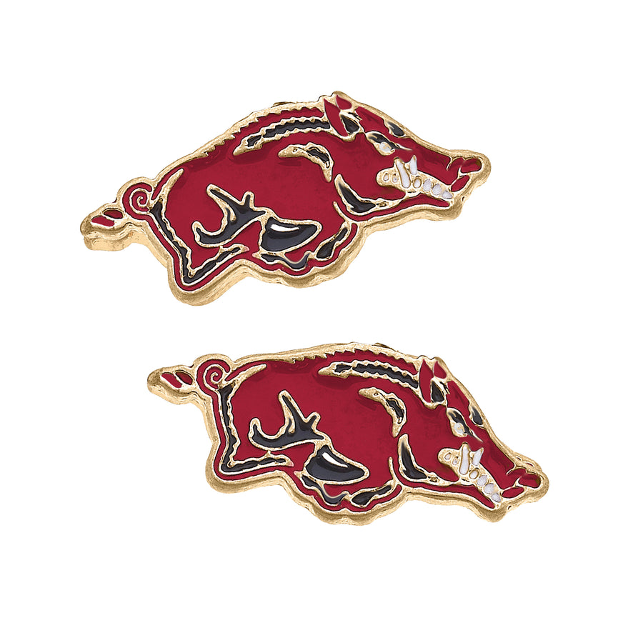 Women's Arkansas Razorbacks Enamel Stud Earrings