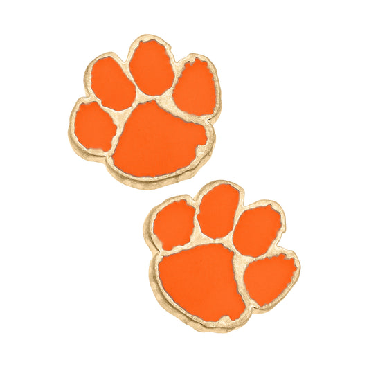 Women's Clemson Tigers Enamel Stud Earrings