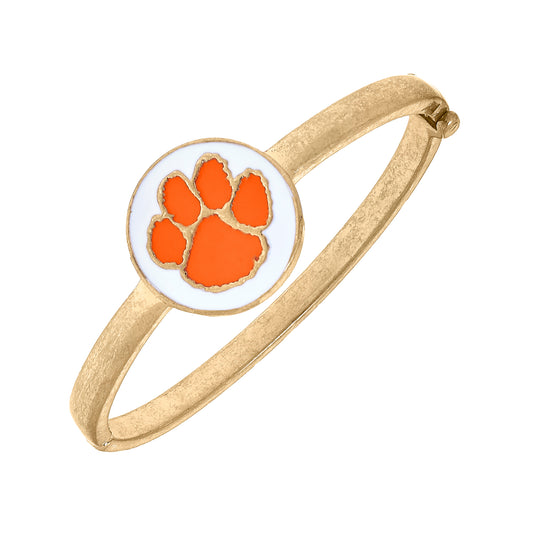 Women's CANVAS Style  Clemson Tigers Enamel Statement Hinge Bangle