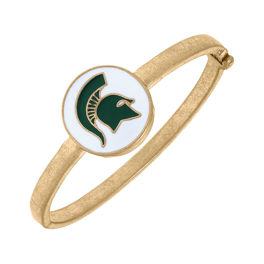 Women's CANVAS Style  Michigan State Spartans Enamel Statement Hinge Bangle