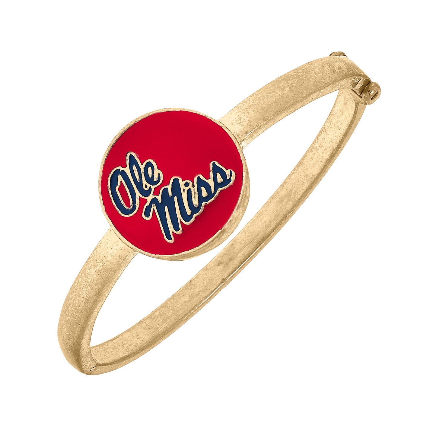 Women's CANVAS Style  Ole Miss Rebels Enamel Statement Hinge Bangle