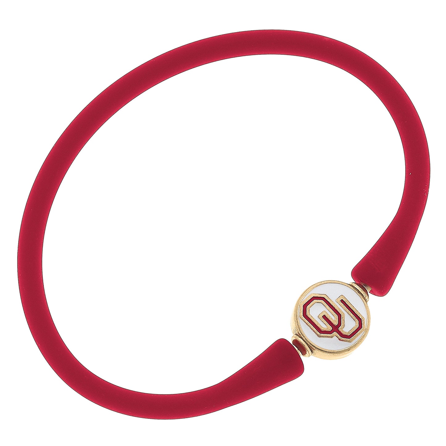 Women's Oklahoma Sooners Enamel Silicone Bali Bracelet