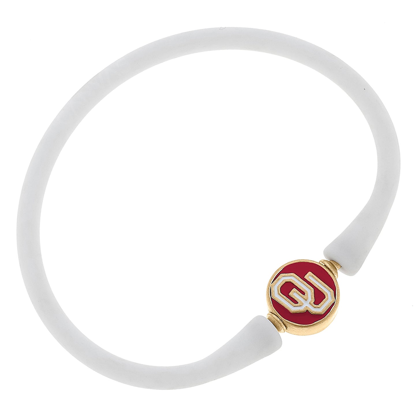 Women's Oklahoma Sooners Enamel Silicone Bali Bracelet