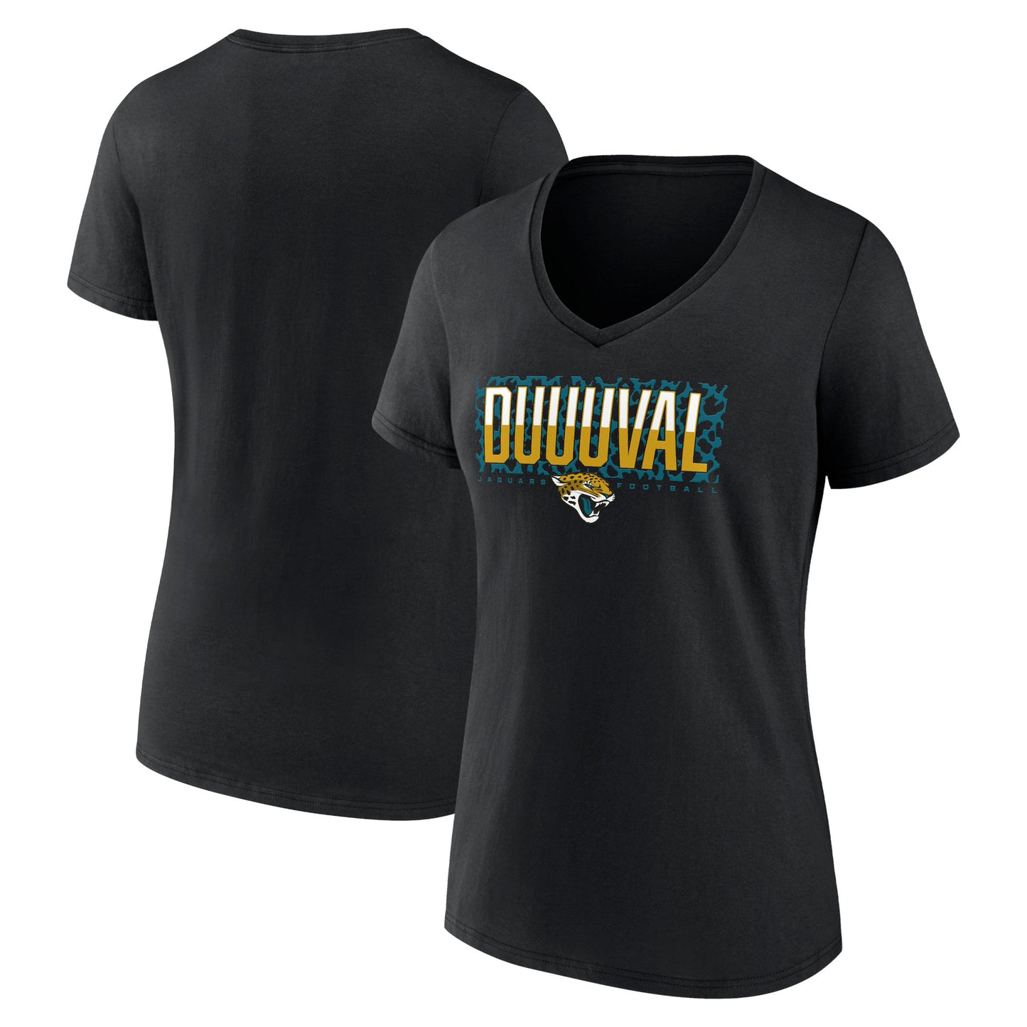 Women's Fanatics Black Jacksonville Jaguars Hometown Defensive Stand V-Neck T-Shirt