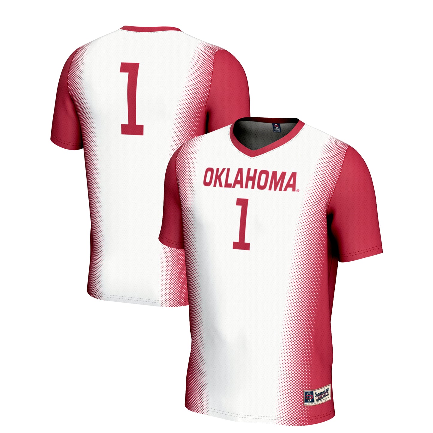 Youth GameDay Greats White #1 Oklahoma Sooners  Lightweight Women's Soccer Jersey