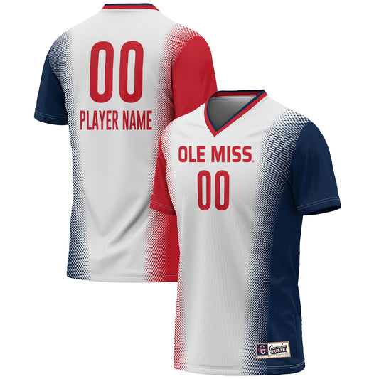 Youth GameDay Greats  White Ole Miss Rebels NIL Pick-A-Player Lightweight Women's Soccer Jersey